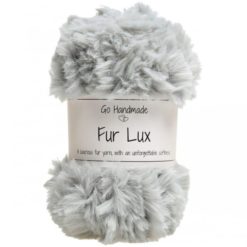 Pälsgarn Fur Lux 50 g Ljusgrå nr 17662 från Go Handmade