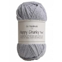Sammetsgarn Happy Chunky Fine 50 g Grey nr 17851 Go Handmade