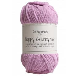 Sammetsgarn Happy Chunky Fine 50 g Purple Ljuslila nr 17863 Go Handmade