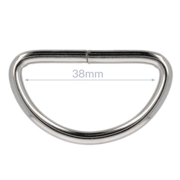 Väsktillbehör D-ringar i metall Silver 40 mm 2 st