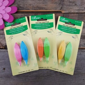 Frivolitetsskyttlar till frivoliteter 66 mm 479 Clover Storpack 6 st från Virknålar och Tillbehör