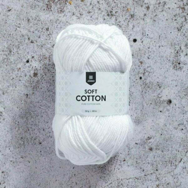 Soft Cotton garn 50 g Järbo Optic white 8800