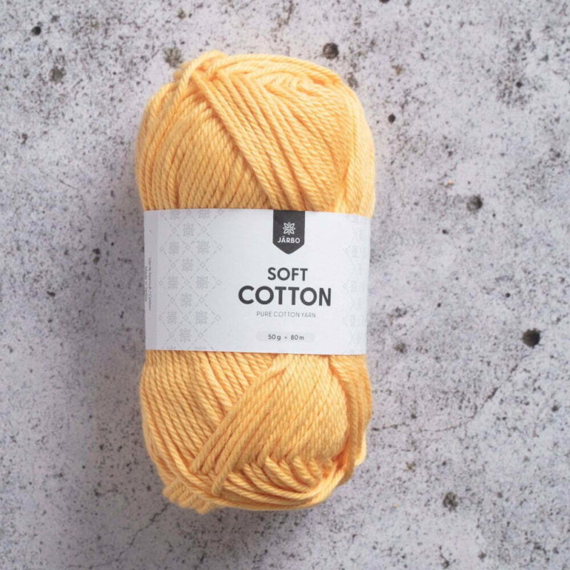 Soft Cotton garn 50 g Järbo Sunny yellow 8824